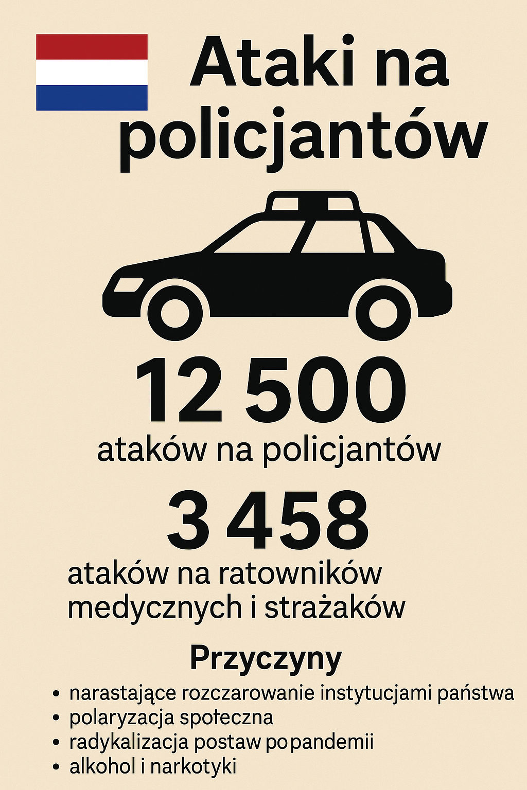 Policjanci celem ataków w Holandii