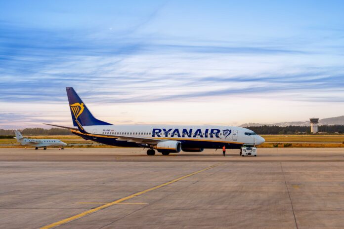Cyprus,,30.03.2024,-,Ryanair,Boeing,737,Airplane,Preparing,For,Takeoff Ryanair