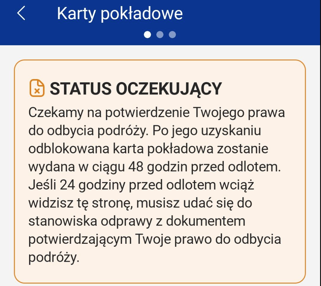 Koniec z automatycznymi kartami pokładowymi dostępnymi od razu? Linie lotnicze muszą zweryfikować status podróżującego, aby mógł pobrać karty pokładowe.