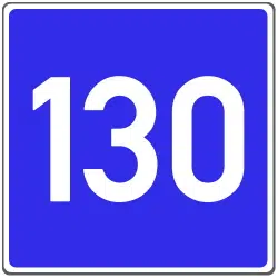 Znak oznaczający zalecaną prędkość na niemieckiej autostradzie. Może to być 130km/h albo mniej w zależności od odcinka/ Foto: shutterstick.com