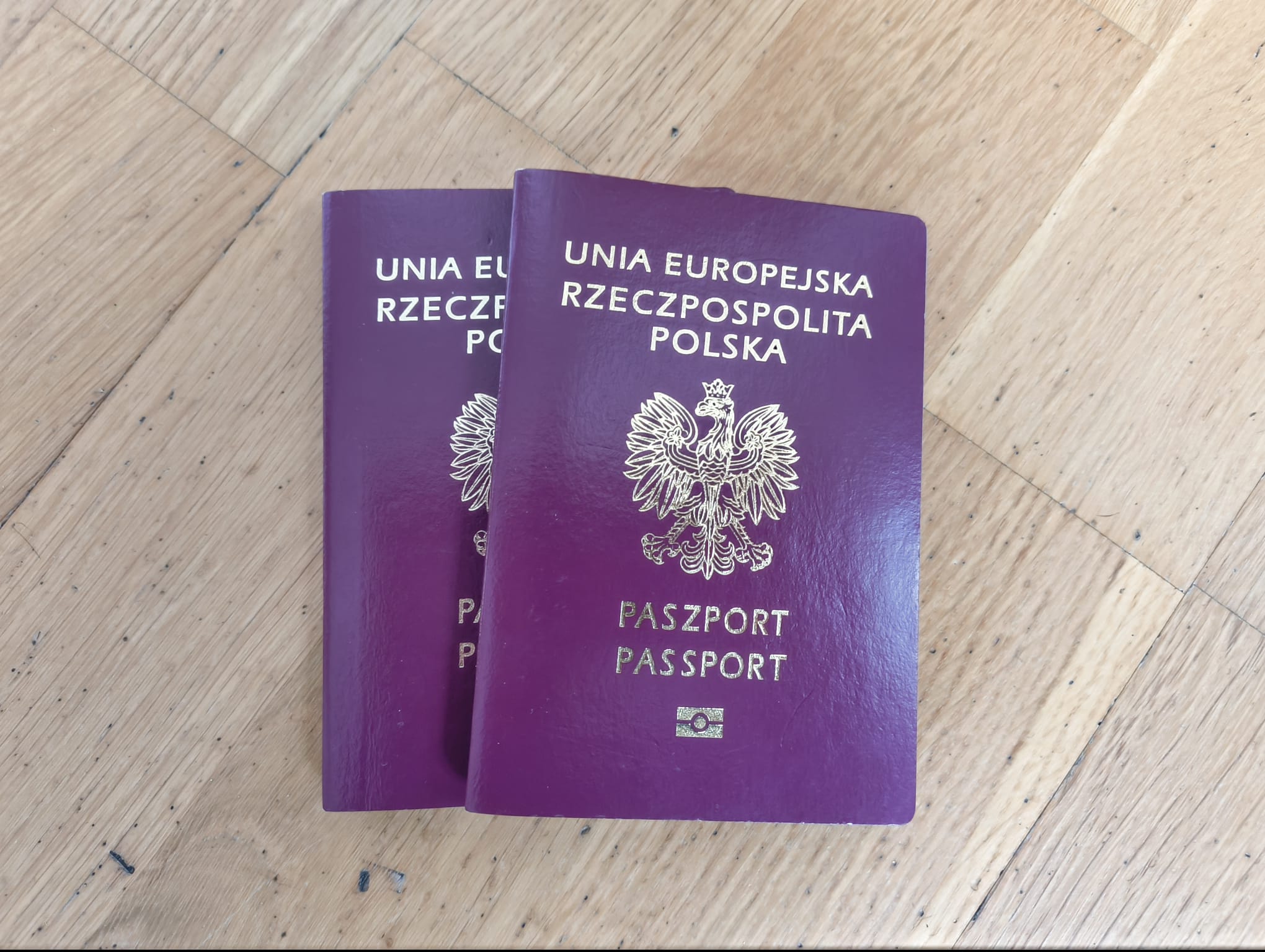 Paszport biometryczny ma na okładce symbol prostokąta z kółkiem w środku. Tylko posiadacze takich paszportów mogą korzystać z e-Gate na lotniskach. Foto: materiały własne redakcji